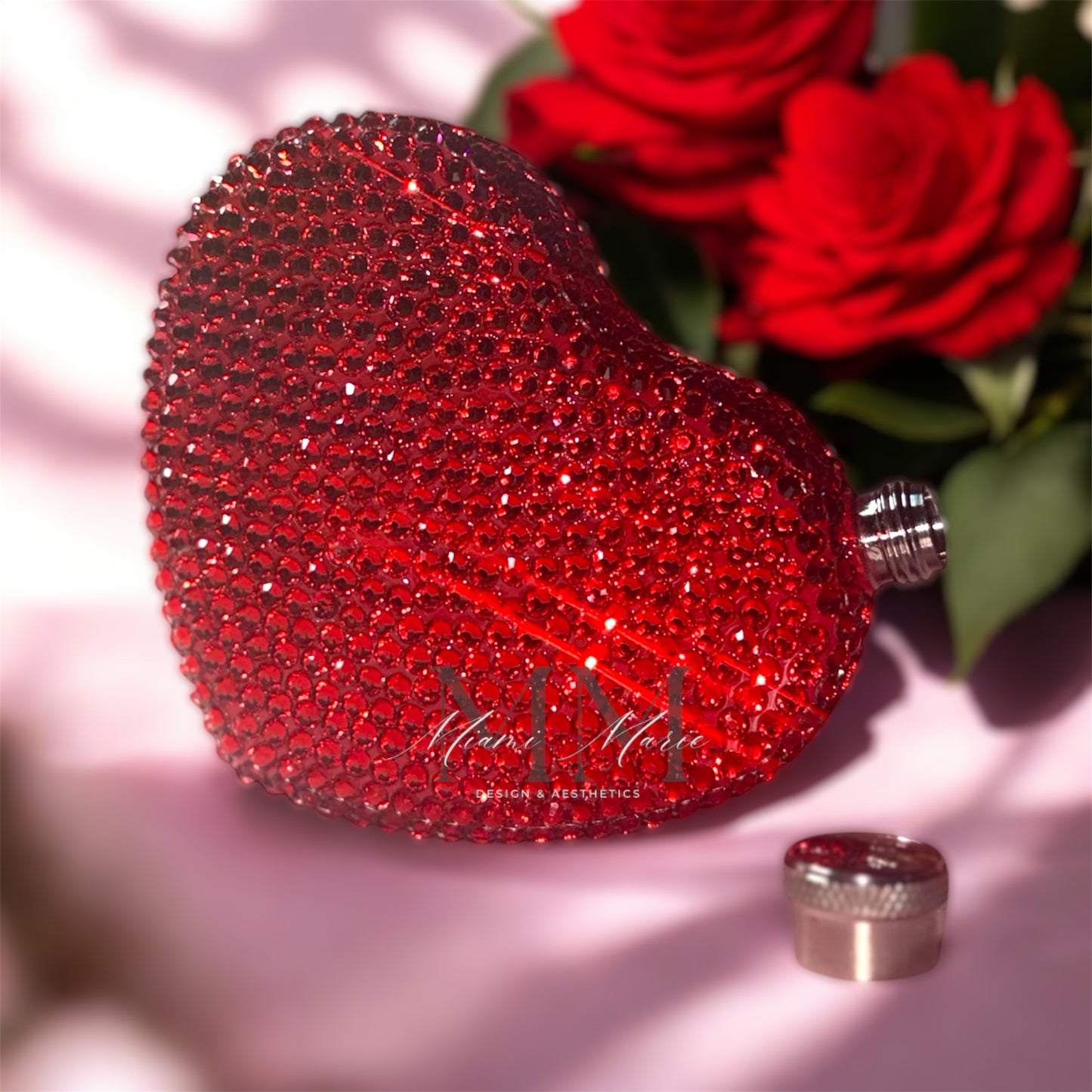 Bling Heart- Shaped Flask
