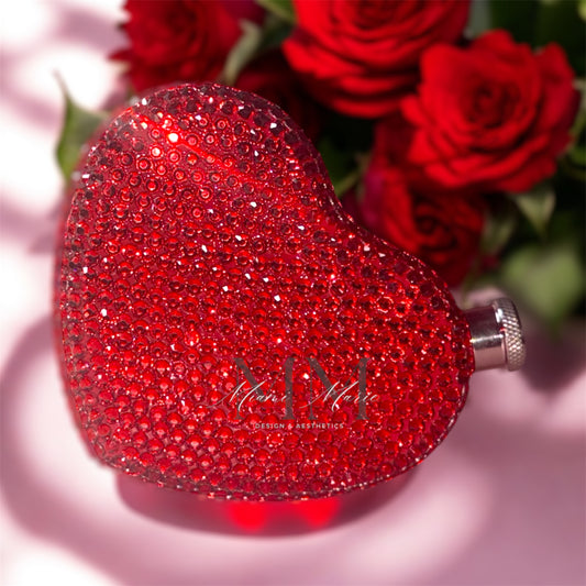Bling Heart- Shaped Flask